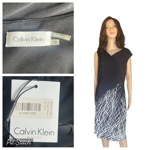 Calvin Klein Dress Color: Black/White | Size: 12